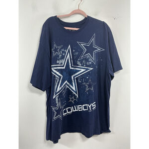 Adult Excellent Cond. Dallas Cowboys Authentic Short Sleeve T Shirt Navy 3 XL